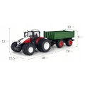 Traktor Czerwony R/C Z Zieloną Naczepą 6645B